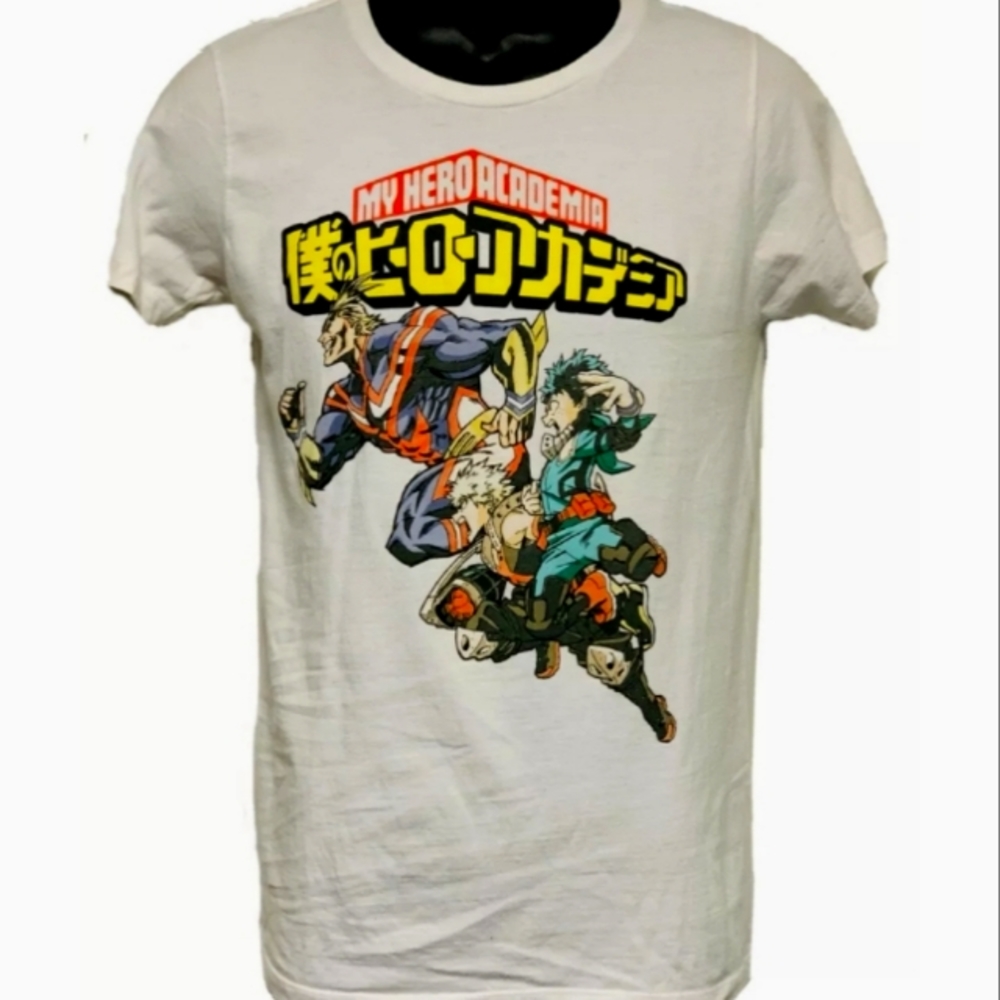 My Hero Academia Shirt Adult Size Small Funimation All Might-Bakugo-Deku